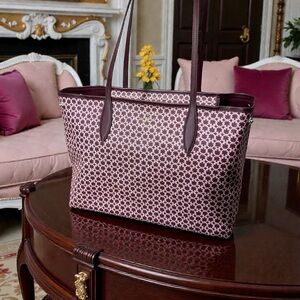 Kate Spade Spade Link Pattern Tote | Burgundy Multi
